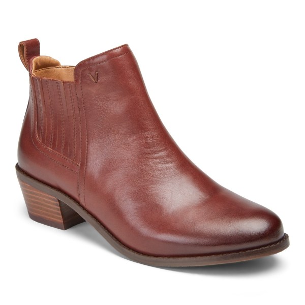 Vionic Ankle Boots Ireland - Bethany Ankle Boot Brown - Womens Shoes On Sale | TVENI-6815